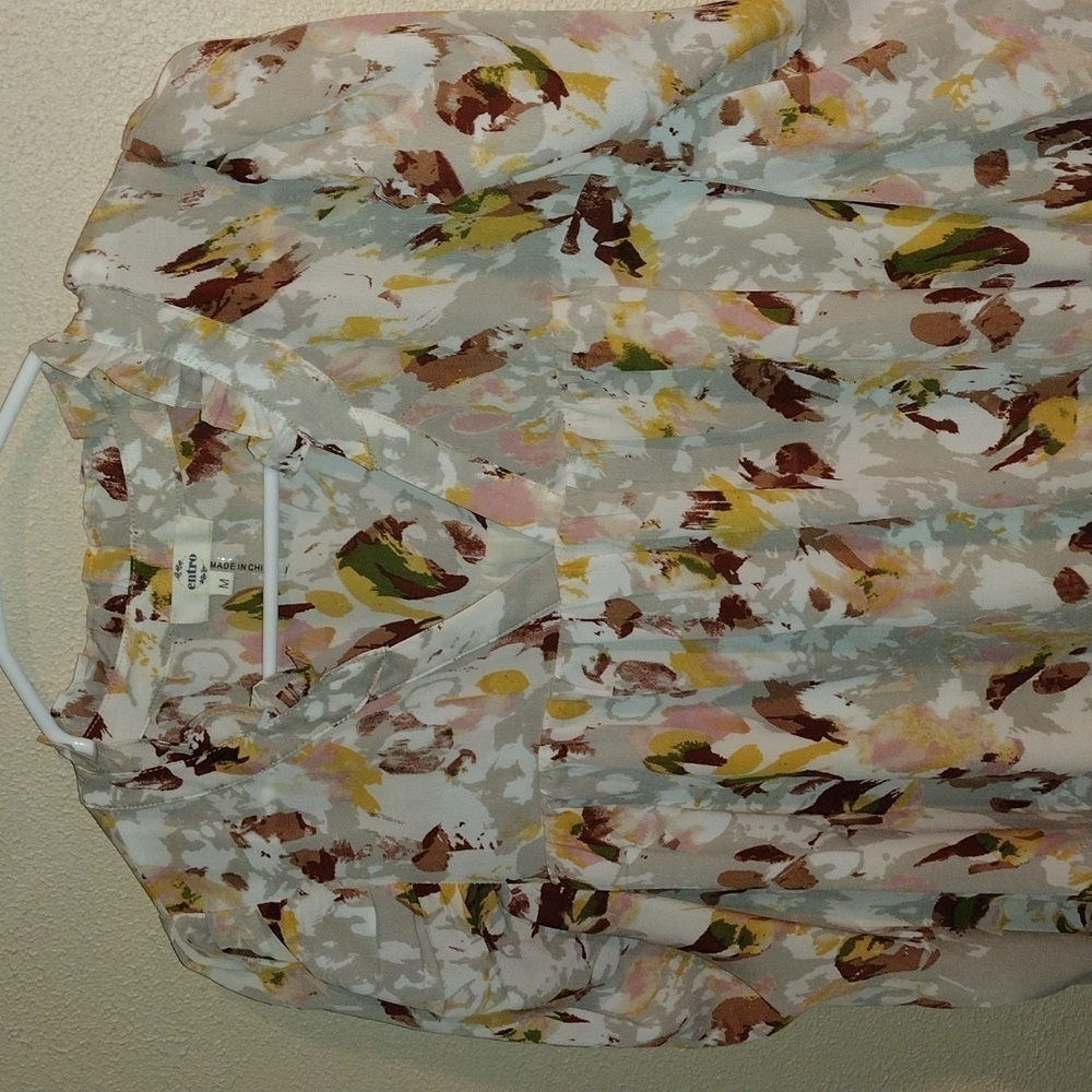 Entro Abstract Lightweight Blouse Top M - Picture 2 of 6